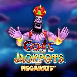 Genie Jackpots Megaways slot logo by Blueprint Gaming at Honeybetz Casino