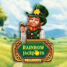 Rainbow Jackpots Megaways online game logo by Red Tiger Gaming on honey-betzz.com